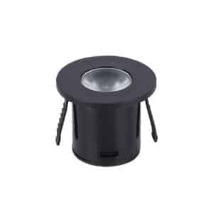 1W LED DOWNLIGHT ROUND BLACK AC220-240V 60LM 3000K