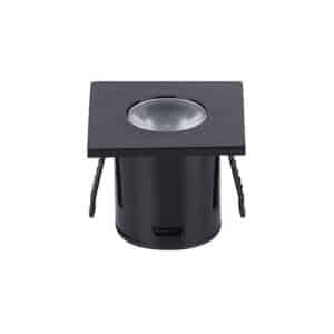 1W LED DOWNLIGHT SQUARE BLACK AC220-240V 60LM 3000K