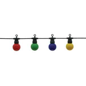 КАБЕЛ С ПОРЕДИЦА ФАСУНГИ ЧЕРЕН ЦВЕТНИ КРУШКИ 20PCS/G45 IP65 13M