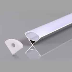 АЛУМИНИЕВ ПРОФИЛ ЪГЪЛ ЗА LED ЛЕНТА СИВ L=2m 16x16x10.5mm