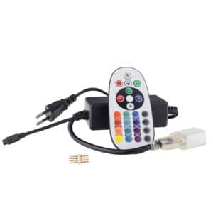LED ГЪВКАВ НЕОН 0.5M POWER CABLE+RGB CONTROLLER(PIN CONNECTOR + END CAP)