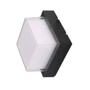 LED СТЕНЕН ОСВЕТИТЕЛ КВАДРАТЕН ЧЕРЕН 15W 4200K 1500LM AC100-240V IP65