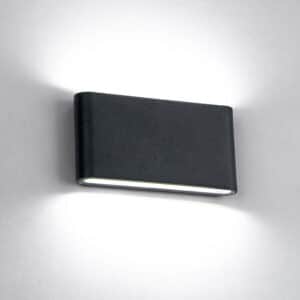 LED АПЛИК 2X6W ЗАОБЛЕН 4000K ЧЕРЕН
