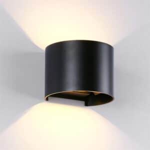 LED АПЛИК КРЪГЪЛ 2X5W 4000K IP54 ЧЕРЕН
