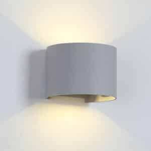 LED АПЛИК КРЪГЪЛ 2X5W 4000K IP54 СИВ