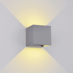 LED АПЛИК КВАДРАТ 2X5W 4000K IP54 СИВ