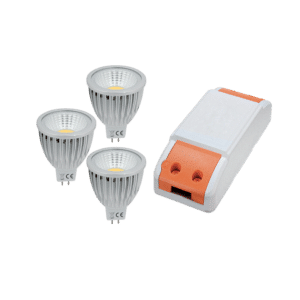 3БР. ЛАМПИ LED3 3W 4000K MR16 + LED ДРАЙВЕР 18W