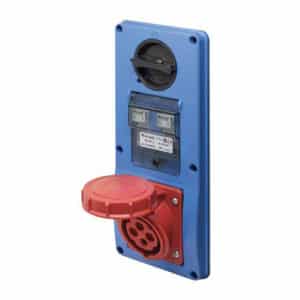 EC690 ВЕРТ. КОНТАКТ 2P+E 32A С КЛЮЧ ЗА ВЛОЖКИ IP44