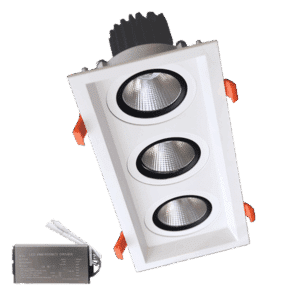ТРОЙНА ПОДВИЖНА LED ЛУНА 3X15W 230V 3000K БЯЛА+АВАРИЕН БЛОК