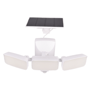 ТРОЕН СОЛАРЕН ПРОЖЕКТОР 15W IP54 СЪС СЕНЗОР БЯЛ